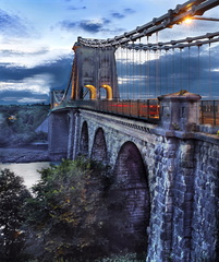 SteveB 4, Menai Bridge just after sunset