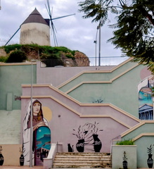 Alany A decorated staircase in Cartegena